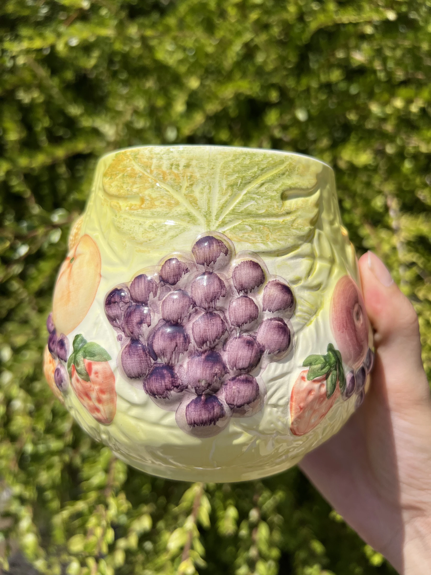 🍐 Lot 2 pots céramique barbotine fruits vintage WHAT'S avec couvercle – photo 13